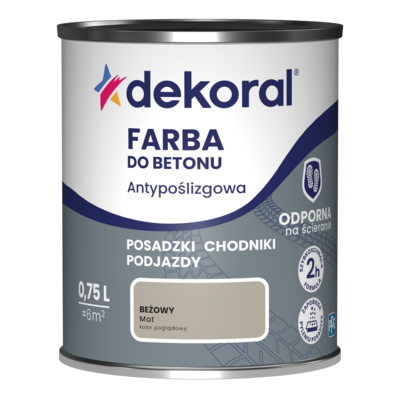 Farba do betonu Akrylit B beżowy 0,75 l Dekoral