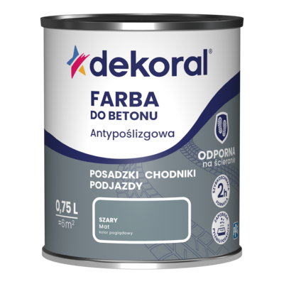 Farba do betonu Akrylit B szary 0,75 l Dekoral