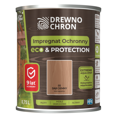 Impregnat ochronny ECOPROTECTION dąb ciemny 0,75 l Drewnochron