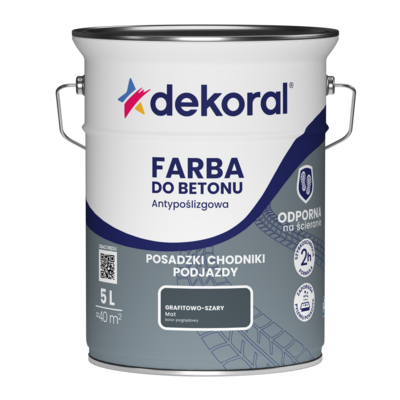 Farba do betonu Akrylit B grafitowo-szary 5 l Dekoral