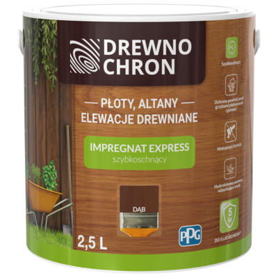 Impregnat EXPRESS szybkoschnący dąb 2,5 l Drewnochron