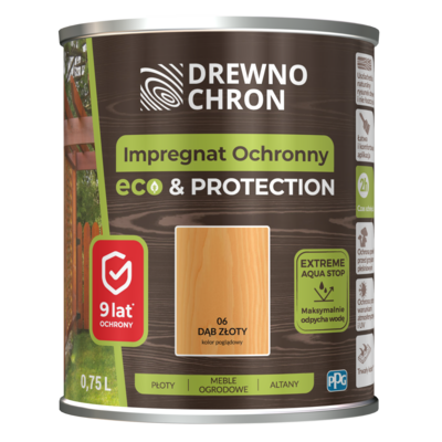 Impregnat ochronny ECOPROTECTION dąb złoty 0,75 l Drewnochron