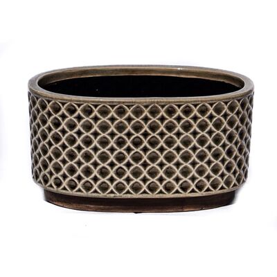 Osłonka ceramiczna 20,5 cm brązowy