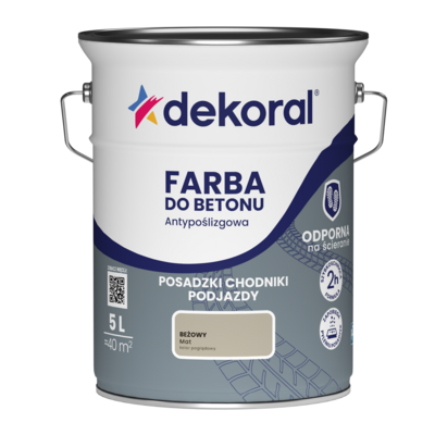 Farba do betonu Akrylit B beżowy 5 l Dekoral