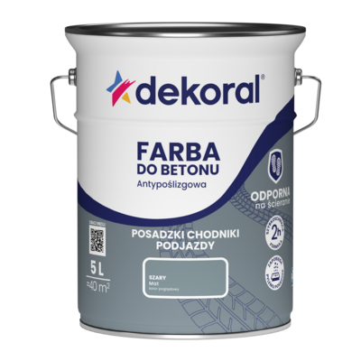 Farba do betonu Akrylit B szary 5 l Dekoral