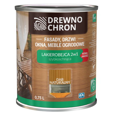 Lakierobejca 2w1 dąb naturalny 0,75 l Drewnochron