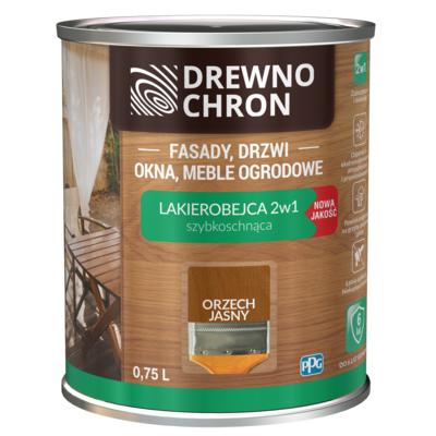 Lakierobejca 2w1 orzech jasny 0,75 l Drewnochron