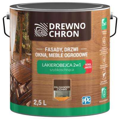 Lakierobejca 2w1 palisander ciemny 2,5 l Drewnochron