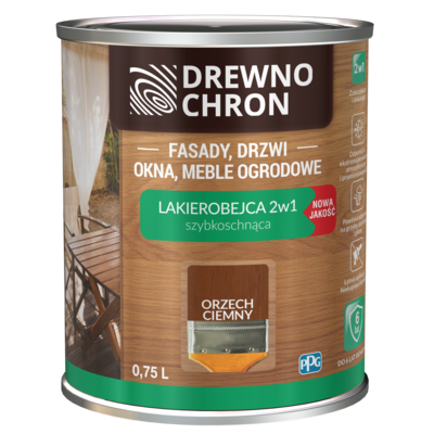 Lakierobejca 2w1 orzech ciemny 0,75 l Drewnochron