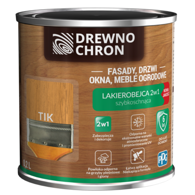 Lakierobejca 2w1 tik 0,2 l Drewnochron