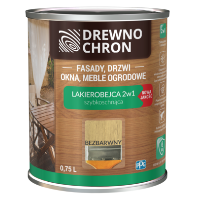 Lakierobejca 2w1 bezbarwny 0,75 l Drewnochron