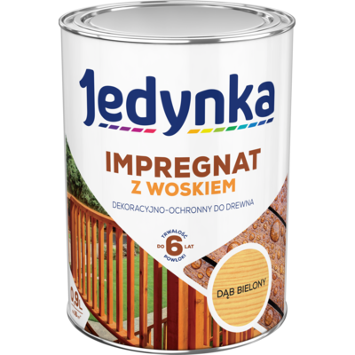 Impregnat do drewna z woskiem Dąb Bielony 0,9 l Jedynka