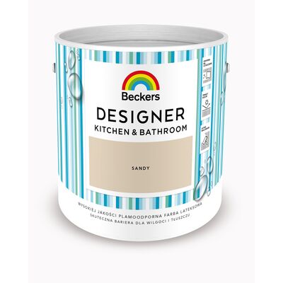 Farba lateksowa Beckers Designer KitchenBathroom Sandy 2,5 l