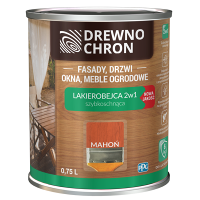 Lakierobejca 2w1 mahoń 0,75 l Drewnochron