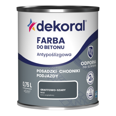 Farba do betonu Akrylit B grafitowo-szary 0,75 l Dekoral