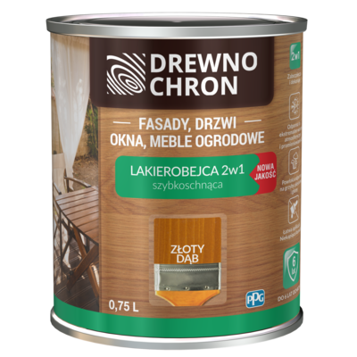 Lakierobejca 2w1 dąb złoty 0,75 l Drewnochron