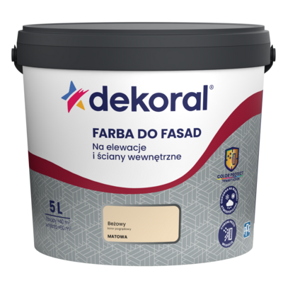 Farba DO FASAD Beżowy 5 l Dekoral