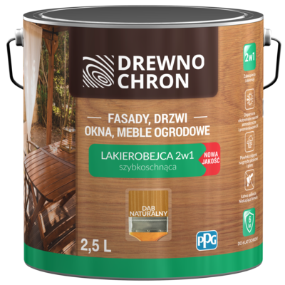 Lakierobejca 2w1 dąb naturalny 2,5 l Drewnochron