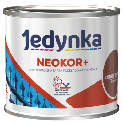 Farba antykorozyjna Neokor+ czerwony tlenkowy 0,5 l Jedynka
