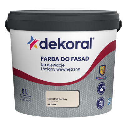 Farba DO FASAD Delikat beżowy 5 l Dekoral