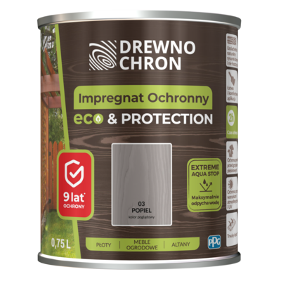 Impregnat ochronny ECOPROTECTION popiel 0,75 l Drewnochron