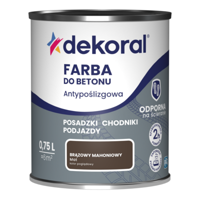 Farba do betonu Akrylit B brązowy mahoniowy 0,75 l Dekoral