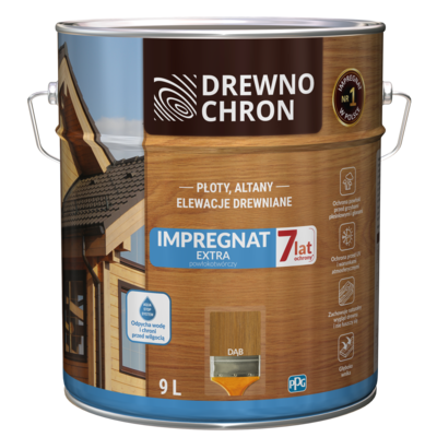 Impregnat EXTRA powłokotwórczy dąb 9 l Drewnochron