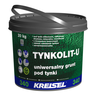 Grunt pod tynki Tynkolit-U 340 biały 20 kg KREISEL