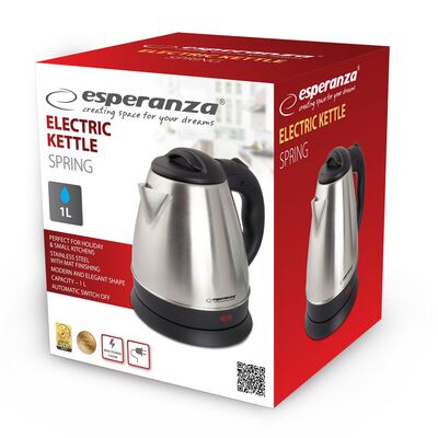 Czajnik elektryczny Spring Inox 1 l 1350 W srebrny Esperanza