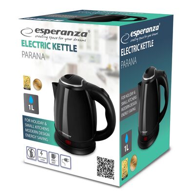 Czajnik elektryczny Parana 1 l 1350 W czarny Esperanza