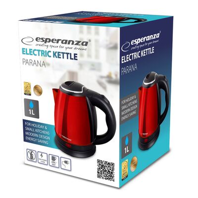 Czajnik elektryczny Parana 1 l 1350 W czerwony Esperanza