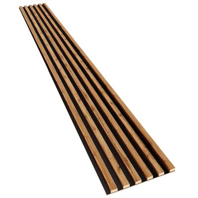Lamele ścienne MDF Dąb Wotan 275 x 30 x 2 cm brązowy