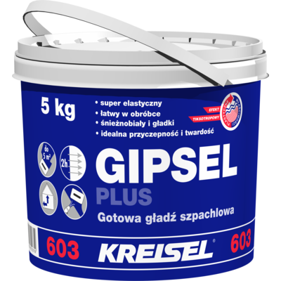 Gotowa gładź szpachlowa GIPSEL PLUS 603 5 kg KREISEL