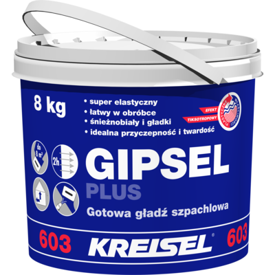 Gotowa gładź szpachlowa GIPSEL PLUS 603 8 kg KREISEL