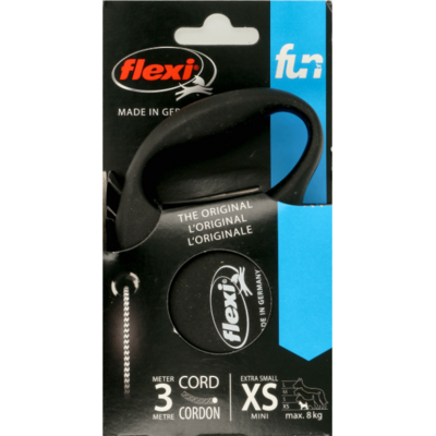 Smycz Fun New linka XS 3 m 8 kg czarny flexi