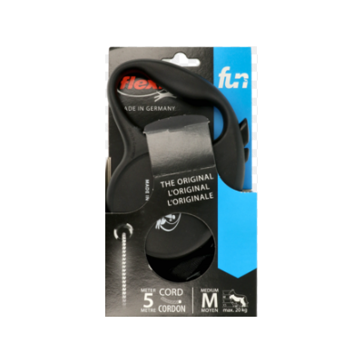 Smycz Fun New linka M 5 m 20 kg czarny