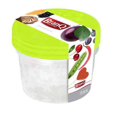 Komplet 3 pojemników okrągłych Rukkola 2 x 0,45 l + 0,75 l mix kolorów