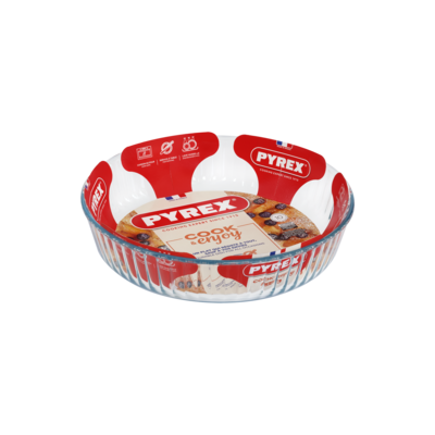 Forma żaroodporna CookEnjoy do tarty 26 cm wysoka transparentny