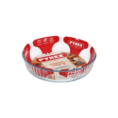 Forma żaroodporna CookEnjoy do tarty 26 cm wysoka transparentny PYREX