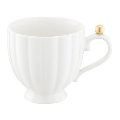 Kubek Curly gold 250 ml biały