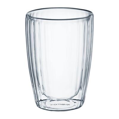 Zestaw 2 szklanek Curly termicznych 350 ml transparentny