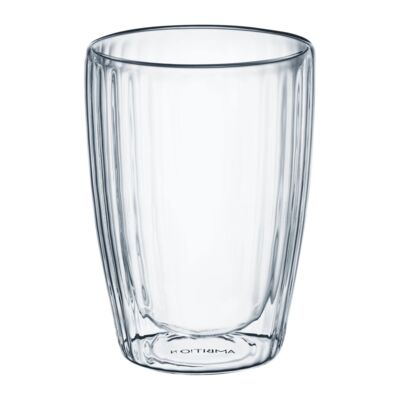 Zestaw 2 szklanek Curly termicznych 350 ml transparentny AMBITION