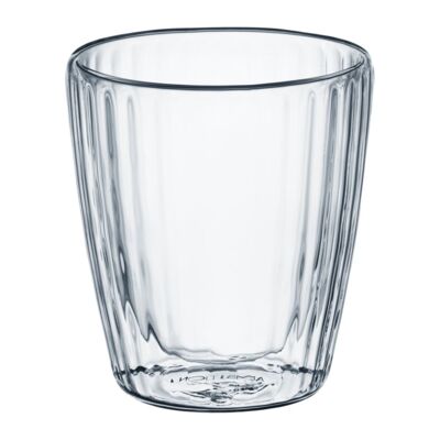 Zestaw 2 szklanek Curly termicznych 250 ml transparentny AMBITION