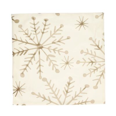 Poszewka Frosty Snowflake velvetowa 40 x 40 cm kremowy
