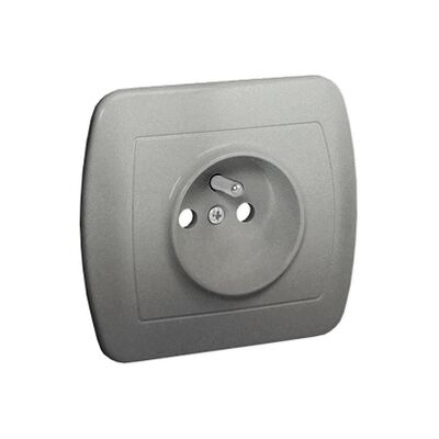 Gniazdo pojedyncze z uziemieniem akord AGZ-1/26 aluminium
