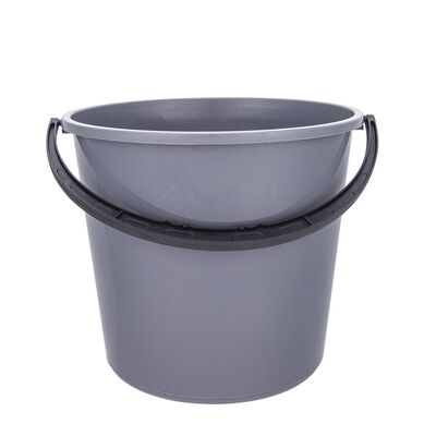 Wiadro z uchwytem plastikowym 10 l szary
