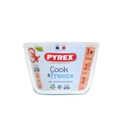 Pojemnik żaroodporny okrągły z plastikową pokrywką 1,6 l CookFreeze PYREX