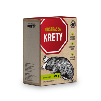 Odstrasza krety Kretomax gran 600g karton Ogród Start