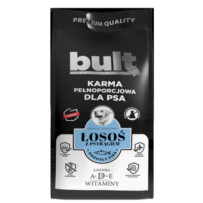 Karma sucha z łososiem i pstrągiem dla dorosłych psów 3 kg Bult