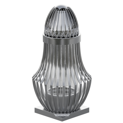 Znicz Atena 38 cm srebrny / złoty / czarny